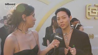 The Roses Woosung complimented ATEEZs Coachella set on an interview at the Gold Gala [upl. by Truscott414]