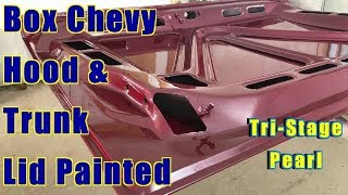 How To Prep amp Paint Car Hood amp Trunk Lid Jambs  Tri Stage Pearl  Box Chevy Caprice LS Brougham [upl. by Hazen615]