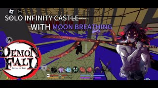 Solo Infinity Castle  Moon Breathing 🌙 Demonfall Mobile [upl. by Raphaela]