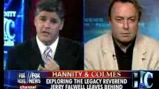 Christopher Hitchens on Hannity amp Colmes about Rev Falwells Death [upl. by Annayat]