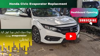 Honda Civic Dashboard Opened amp Evaporator Unit Replacement [upl. by Saitam]