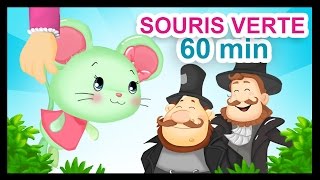 Une Souris Verte  1H de comptines et chansons Titounis [upl. by Kamin]