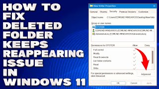 How To Fix Deleted Folder Keeps Reappearing Issue in Windows 11 Solution [upl. by Rozella712]