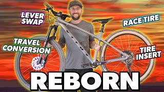 Vitus Nucleus REBORN  Budget Mountain Bike Upgrades  Manitou Markhor Travel Conversion  2021 VR [upl. by Broddy951]