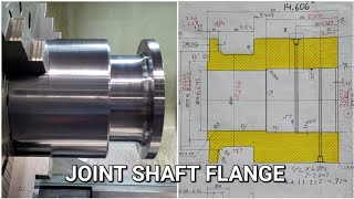 Joint Shaft Flange  CNC Lathe Machining [upl. by Allan]