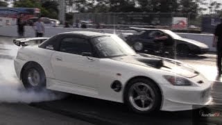 1000 HP Turbocharged Honda S2000 Gets Loose amp Almost Crashes into Wall  Twice  Road Test TV ® [upl. by Aldred]