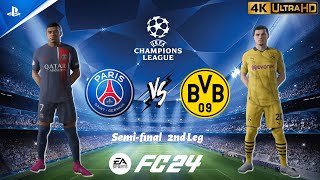 FC 24  PSG vs Dortmund  Champions League 2324 Semifinal 2nd Leg  PS5 4K 60FPS [upl. by Marvella]