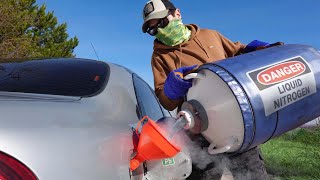 We Filled Up a CAR with Liquid Nitrogen Nobody expected THIS to happen… [upl. by Acirred]