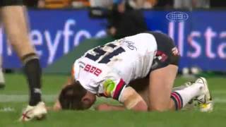 WaereaHargreaves smashed by Simon Dwyer  Tigers v Roosters  NRL Finals 2010  HD  YouTubeflv [upl. by Izabel]