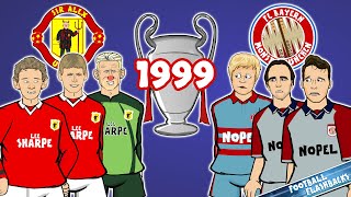 🏆1999 Champions League Final The Cartoon🏆 Manchester United vs Bayern Munich Goals Highlights [upl. by Webb759]