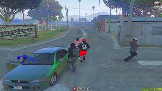 Getting in a shootout with the Hoovers Bloods VS Crips fourth interaction [upl. by Gorlicki762]