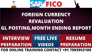 FOREIGN CURRENCY REVALUATION MONTH ENDING REPORT FAGL FCVAL CLASS 27 BEST SAP FICO ONLINE TRAINING [upl. by Raasch]