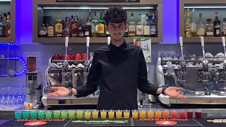 Përgatitja RAINBOW Shot me ngjyrat e YLBERIT🌈 Tutorial Shqip  BARMAN  Jurgen Hakani [upl. by Zantos]