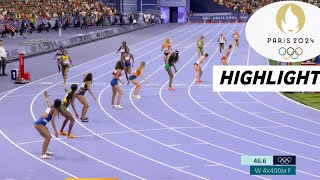 Athletics Womens 4x400m Relay Final Full Highlights 2024 Levrone won gold medal  Peris Olympic [upl. by Bal]