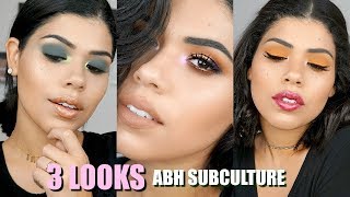 3 EASY LOOKS 1 PALETTE  ABH SUBCULTURE Tutorial [upl. by Doersten]