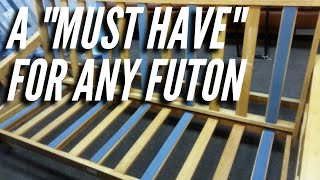 How to Keep a Queen Futon from Sliding Futonland No Slip Futon Grips Review [upl. by Amir]