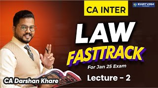 Lec 2 Basics of Company Law  CA Inter Law Free Fastrack Lec For Sep 24 Jan 25  CA Darshan Khare [upl. by Cordelie402]