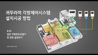 각방제어시스템 일반 각방온도조절기 방 번호 설정하기 [upl. by Jayme]