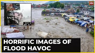 Himachal Weather Horrific Images Of Destruction From Kullu Himachal As Floods Wreak Havoc [upl. by Aznola]