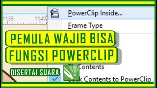 belajar corel draw  tutorial powerclip corel draw x7 [upl. by Mingche]