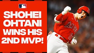 Shohei Ohtanis AMAZING year earns him his SECOND MVP  2023 AL MVP Highlights [upl. by Borrell27]