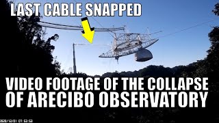 The Moment Arecibo Observatory Collapsed Captured on Video [upl. by Valencia]