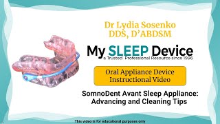 SomnoDent Avant Sleep Appliance Advancing and Cleaning Tips [upl. by Avan]