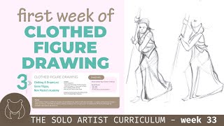 Starting drawing the Clothed Figure  The Solo Artist Curriculum selftaught art journey [upl. by Thgirw]