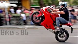 Bikers 86  Ducati Wheelie Suzuki Burnout BMW Honda Kawasaki Yamaha amp more [upl. by Aramoj]