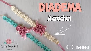 diadema  vincha  de bebé a Crochet  fácil y rápido [upl. by Anitsrihc]