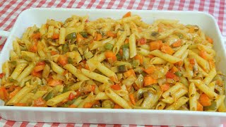 Pasta con verduras receta fácil económica y rápida [upl. by Trebuh432]