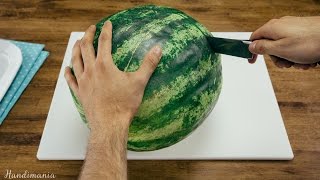 How to Serve a Watermelon in EasytoEat Slices [upl. by Glogau]