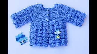 Baby jersey to crochet very easy Majovelcrochet crochet [upl. by Eellah]