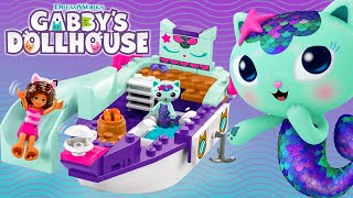 Lets Play With Gabby amp MerCats Ship amp Spa LEGO Playset Build amp Toyplay  GABBYS DOLLHOUSE [upl. by Dworman572]