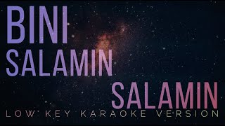 SALAMIN SALAMIN  Bini  LOW KEY Karaoke version [upl. by Etom]