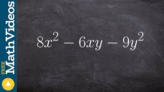 Factoring an expression with a greater than one and two square variables 8x2 6xy 9y2 [upl. by Nomyt]