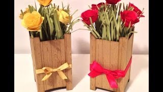 3D Paper Flowerpot using Stampin Up products [upl. by Elodia554]