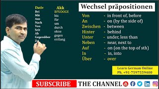 Wechselpräpositionen  Two way prepositions  German for beginners A2  Learn German [upl. by Airrej719]