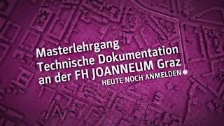 Imagevideo Masterlehrgang „Technische Dokumentation“ FH JOANNEUM [upl. by Dasie]