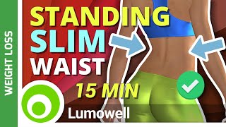 15 Minute Waist Workout Standing Exercises to Lose Waist Fat [upl. by Aron]