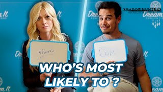 Katherine McNamara amp Alberto Rosende Shadowhunters play Whos Most Likely [upl. by Neona]