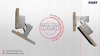 Concealed hinges  125° opening [upl. by Huntlee]