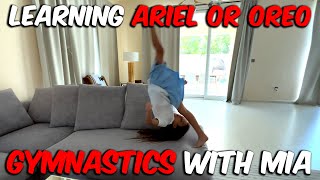 This is easy tutorial how you can learn to make cartwheel without hands in gymnastics at home [upl. by Lotz]