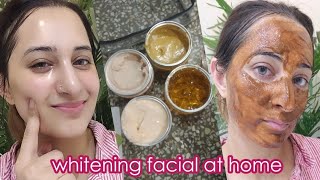 Whitening Facial at Home For Brighter face and Glowing Skin Home Made Best Facial [upl. by Cull907]