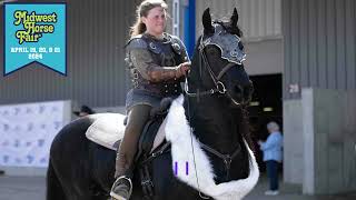 Watch Magnificent Friesian Cross Horses at Midwest Horse Fair [upl. by Eninaej]