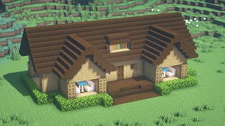 How to Build a Wide Wooden House in Minecraft  Minecraft Building [upl. by Orten85]