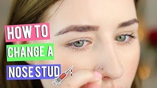 How To Put In amp Take Out A Nose Stud [upl. by Ttezil882]