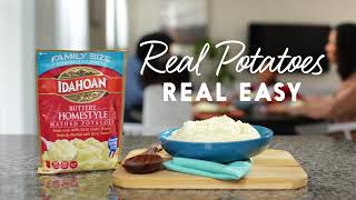 Real Hungry Real Busy Get Real Potatoes Real Easy with Idahoan [upl. by Nawiat]