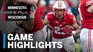 Highlights Minnesota Golden Gophers at Wisconsin Badgers  Big Ten Football [upl. by Eenyaj149]