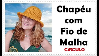 Chapéu com Fio de Malha  crochê renatavieiracroche [upl. by Akinna]